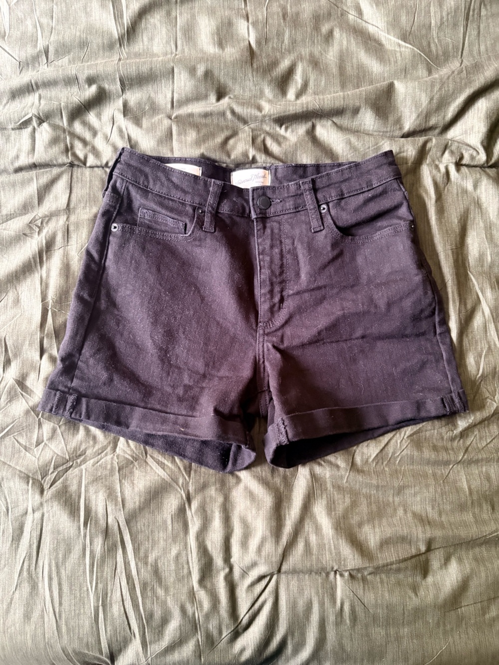 Universal Thread Black Cuffed Jean Shorts